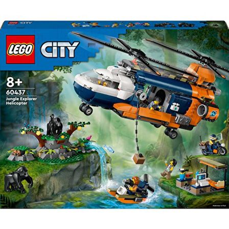 LEGO® City Orman Kaşifinin Helikopteri Kamp Yerinde 60437 - 8 Yaş ve Üzeri Çocuklar için Yaratıcı Oyuncak Yapım Seti (881 Parça)