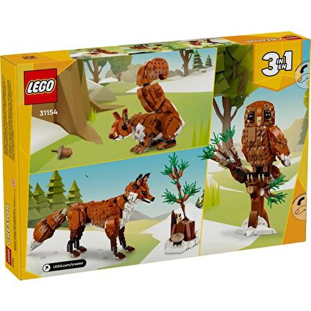 LEGO Creator 3-In-1 31154 - Orman Hayvanları: Kızıl Tilki (667 Parça)