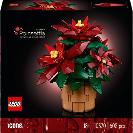 Icons Ponsetya 10370 - Yetişkinler Için Atatürk Çiçeği (Poinsettia) Yapım Seti (608 Parça)