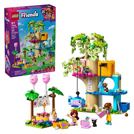 LEGO Friends Kedi Doğum Günü Partisi ve Ağaç Ev 42666