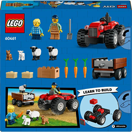 LEGO 60461 City Römorklu Kırmızı Çiftlik Traktörü ve Koyun