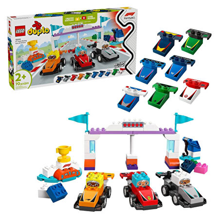 LEGO DUPLO Kasabası F1 Takımı Yarış Arabaları ve Sürücüler 10445
