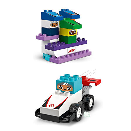 LEGO DUPLO Kasabası F1 Takımı Yarış Arabaları ve Sürücüler 10445