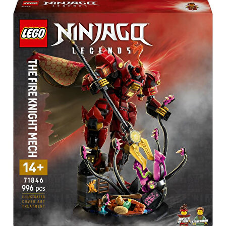 LEGO 71846 Nınjago® Ateş Şövalyesi Robotu - 14 Yaş ve Üzeri Çocuklar Için Minifigür Içeren Yaratıcı Oyuncak Yapım Seti (996 Pr)