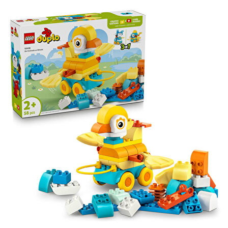 LEGO Duplo 3 ü 1 Arada Tekerlekli Hayvanlar 10448