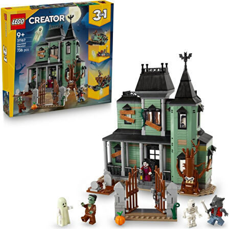 LEGO 31167  Creator 3'ü 1 Arada Hayaletli Köşk 31167 - 9 Yaş & Üzeri Çocuklar Için Gemi ve Tren Olabilen Oyuncak Yapım Seti (736 Parça)