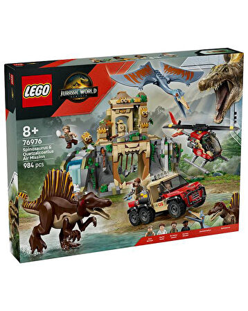 Lego Jurassic World Spinosaurus ve Quetzalcoatlus Hava Görevi 984 Parça 76976