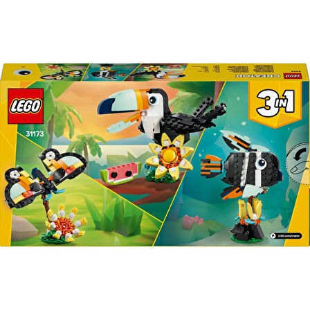 LEGO 31173 Creator 3'ü 1 Arada Vahşi Hayvanlar: Tropikal Tukan Kuşu 