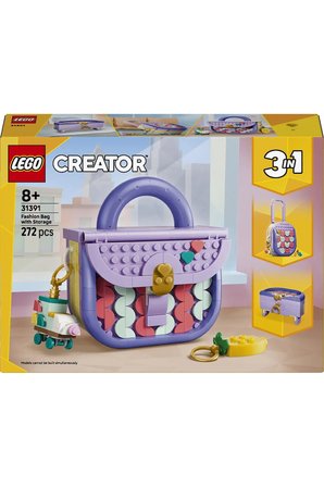 ® Creator 3’ü 1 Arada Saklama Bölmeli Tasarım Çanta 31391 - 8+ için Oyuncak Yapım Seti (272P)