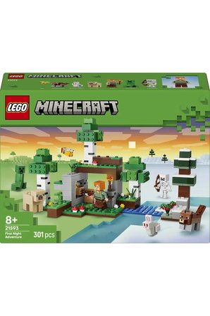 ® Minecraft® İlk Gece Macerası 21593 - 8 Yaş Üzeri Çocuklar için Oyuncak Yapım Seti (301 Parça)