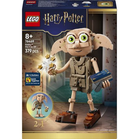 LEGO 76469 Harry Potter™ Özgür Ev Cini Dobby™ - 8 Yaş ve Üzeri Çocuklar için Aksesuarlar İçeren Oyuncak Yapım Seti (379 Parça)