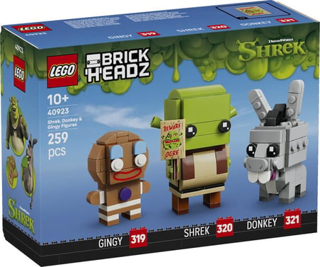 LEGO 40923  Shrek Şrek, Eşek ve Kurabiye Adam Figürleri