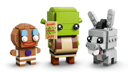 LEGO 40923  Shrek Şrek, Eşek ve Kurabiye Adam Figürleri