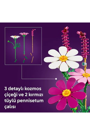 Lego® Botanicals Kozmos Çiçekleri 11514 - 9 Yaş Üzeri Çocuklar için Oyuncak Yapım Seti (171 Parça)