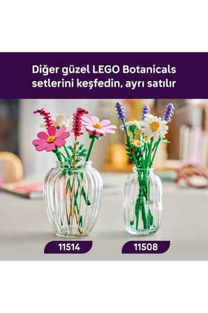 Lego® Botanicals Kozmos Çiçekleri 11514 - 9 Yaş Üzeri Çocuklar için Oyuncak Yapım Seti (171 Parça)