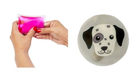 KÖPEKLİ CEP SOBASI,EL ISITICI,SICAK SU TORBASI PVC  9cm