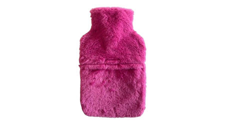 SICAK SU TORBASI CEPLİ PEMBE PELUŞ TERMOFOR 32,5x17,5cm  1500 ML