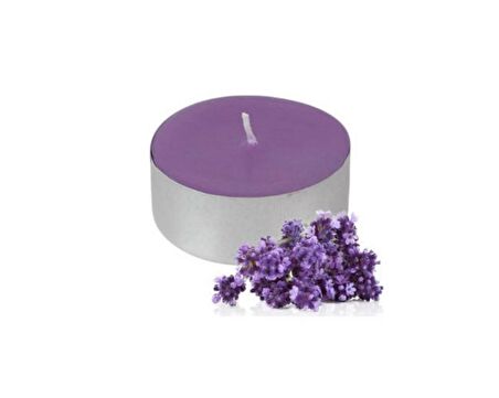 6 ADET TEALIGHT MUM MOR 3,5x3,5x1,5cm