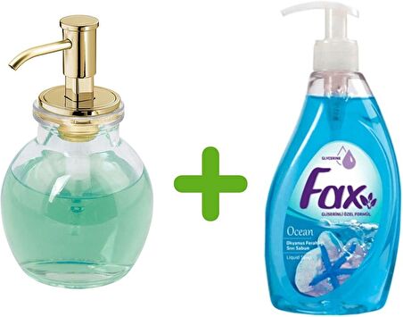 OVAL CAM SIVI SABUNLUK VE 1 ADET 400 ML SIVI SABUN OKYANUS KOKULU