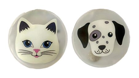 KEDİ VE KÖPEKLİ CEP SOBASI,EL ISITICI,2 ADET SICAK SU TORBASI PVC  9cm