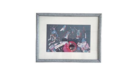 Wassıly Kandinsky Çerceveli Duvar Tablosu 28X21Cm