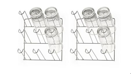 BARDAK DÜZENLEYİCİ ASKI VE KURUTMALIK 2 ADET BULASIKLIK  DUVAR MONTE 19x12x24cm