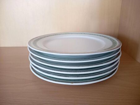 PORSELEN TABAK YEMEK SERVİS TAKIMI 6 ADET 20x20x2cm