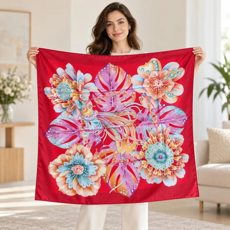 ORJİNAL İTALYAN  MARKA İPEK EŞARP,FULAR,ŞAL 86x88cm