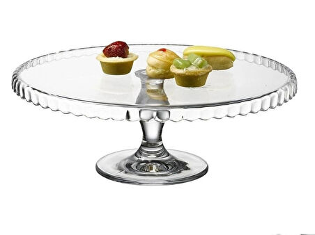  AYAKLI KEK STANDI.CAM SERVİS,SUNUM PASTA TABAĞI AYAKLI 32x32x8,5cm