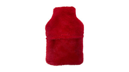 SICAK SU TORBASI PELUŞ KALPLİ,KIRMIZI TERMOFOR 27X17X2CM 1 LİTRE