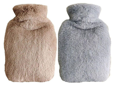 SICAK SU TORBASI 2 ADET,YAN CEPLİ PELUŞ TERMOFOR 27x17x2cm  750ml