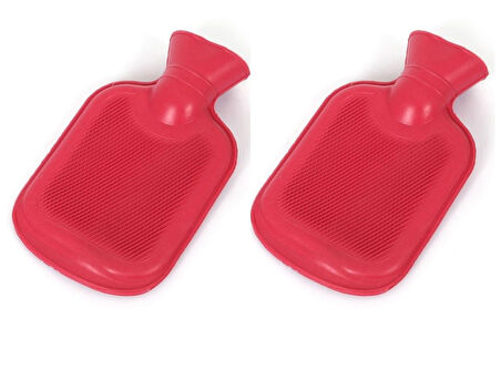 SICAK SU TORBASI 2 ADET,PEMBE KAUÇUK TERMOFOR 21X15X1,8CM 250 ML
