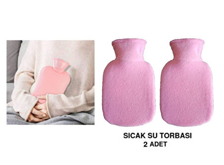 SICAK SU TORBASI 2 ADET,AÇIK PEMBE 23x15x2cm 250 ml