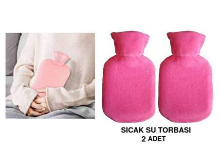SICAK SU TORBASI 2 ADET,KOYU PEMBE 23x15x2cm 250 ml