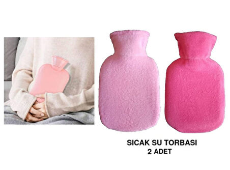 SICAK SU TORBASI 2 ADET,PEMBE 23x15x2cm 250 ml