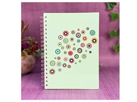 DEFTER STİCKER,LAPTOP STİCKER  GEOMETRİK HALKALI PVC 48X33X0,5CM