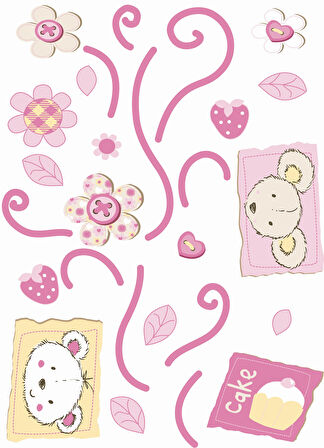 DEFTER STİCKER,LAPTOP STİCKER ÇİÇEKLİ AĞAÇ DESENLİ PVC 70X50X0,5CM