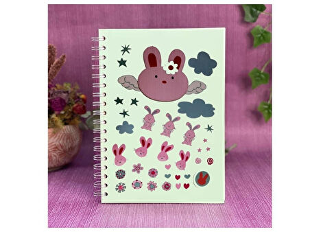 DEFTER STİCKER,LAPTOP STİCKER TAVŞAN DESENLİ PVC 70X50X0,5CM