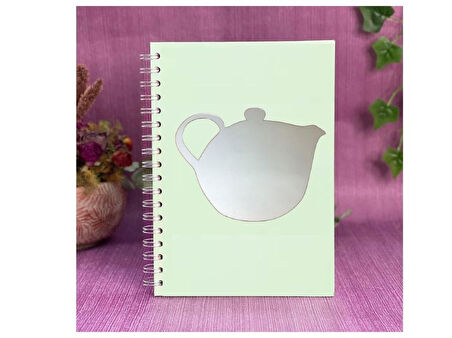 DEFTER STİCKER,LAPTOP STİCKER  AYNALI  ÇAYDANLIK ŞEKİLLİ 20X15X0,6CM