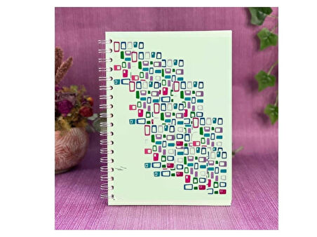 2 ADET DEFTER STİCKER,LAPTOP STİCKER RENKLİ KARELİ PVC 48X33X0,5CM