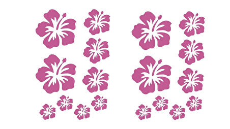 2 ADET DEFTER STİCKER,LAPTOP STİCKER  PEMBE ÇİÇEKLİ PVC 48X33X0,5CM