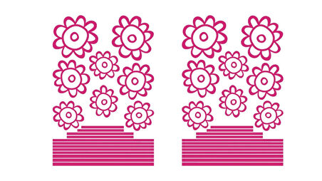 2 ADET DEFTER STİCKER,LAPTOP STİCKER  PEMBE PAPATYALI PVC 48X33X0,5CM