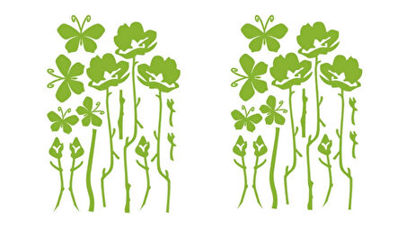 2 ADET DEFTER STİCKER,LAPTOP STİCKER YEŞİL ÇİÇEKLİ  PVC 48X33X0,5CM