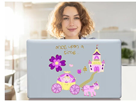 2 ADET DEFTER STİCKER,LAPTOP STİCKER  PRENSES DESENLİ PVC 70X50X0,5CM