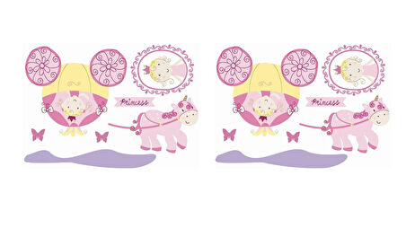 2 ADET DEFTER STİCKER,LAPTOP STİCKER  PRENSES DESENLİ PVC 70X50X0,5CM