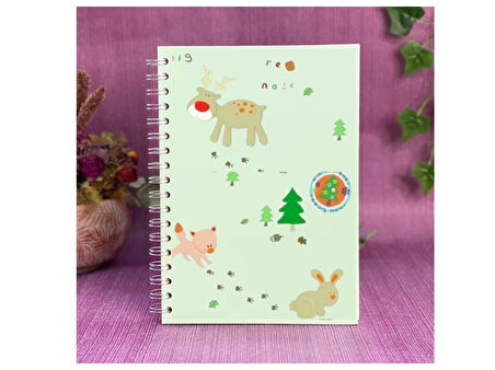 2 ADET DEFTER STİCKER,LAPTOP STİCKER  ORMANLI DESENLİ PVC 48X33X0,5CM