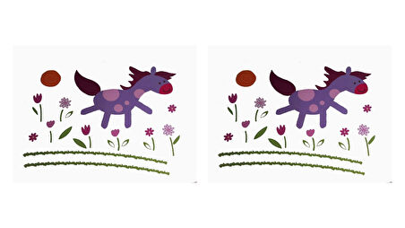 2 ADET DEFTER STİCKER,LAPTOP STİCKER KÜÇÜK AT DESENLİ PVC 70X50X0,5CM