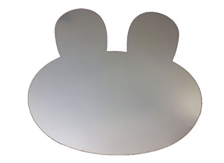 2 ADET DEFTER STİCKER,LAPTOP STİCKER  AYNALI TAVŞAN ŞEKİLLİ 20X20X0,6CM
