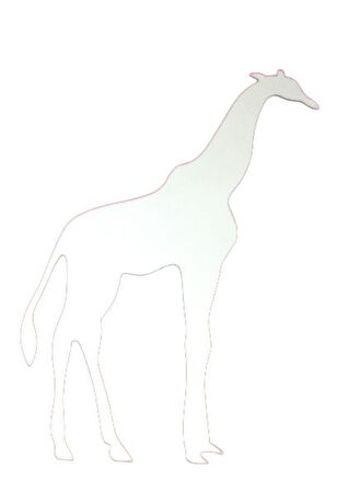 2 ADET DEFTER STİCKER,LAPTOP STİCKER  AYNALI  ZÜRAFA ŞEKİLLİ 20X14X0,6CM