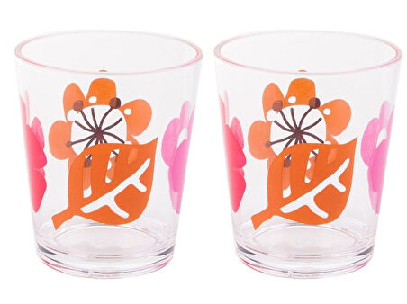 2 ADET DİŞ FIRÇALIK VE MACUN KABI KIRMIZI PAPATYA AKRİLİK 8X8X9CM  BANYO SETİ